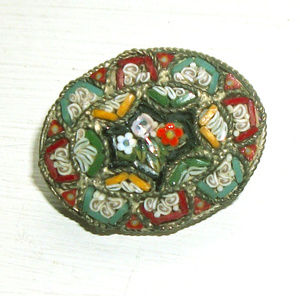VIntage Millefiori Italy Brooch pin